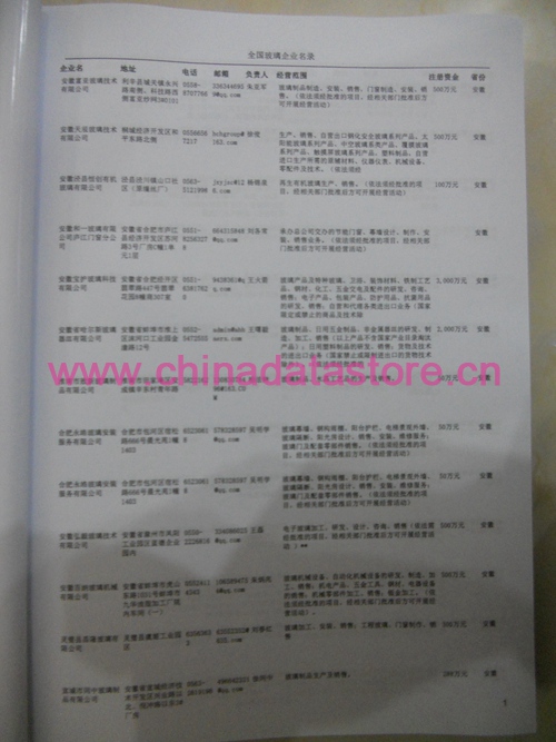 全國玻璃企業(yè)名單助您立刻獲得大量潛在客戶信息，大大減少銷售成本，是您的事業(yè)事半功倍